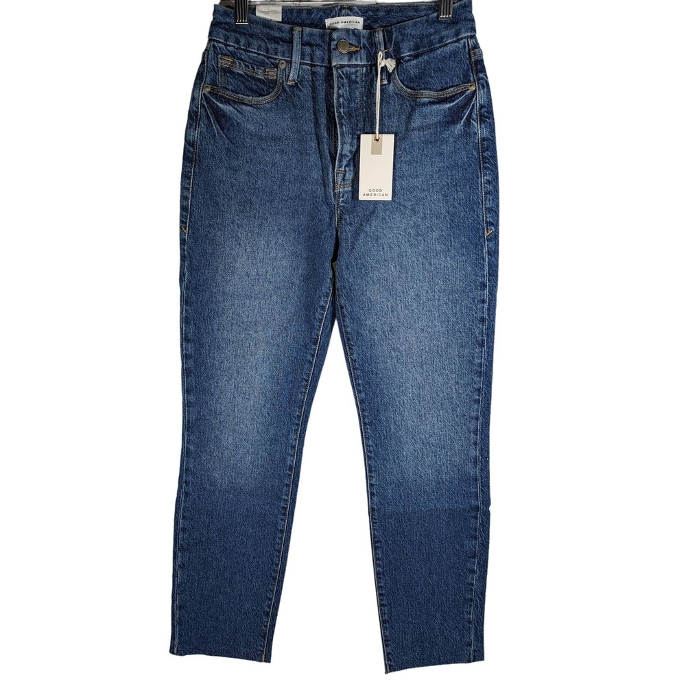 Good American Good Classic‎ Raw Hem Jeans 2/26 NWT
